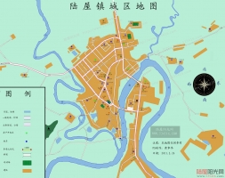 陆屋镇城区地图2011年版本